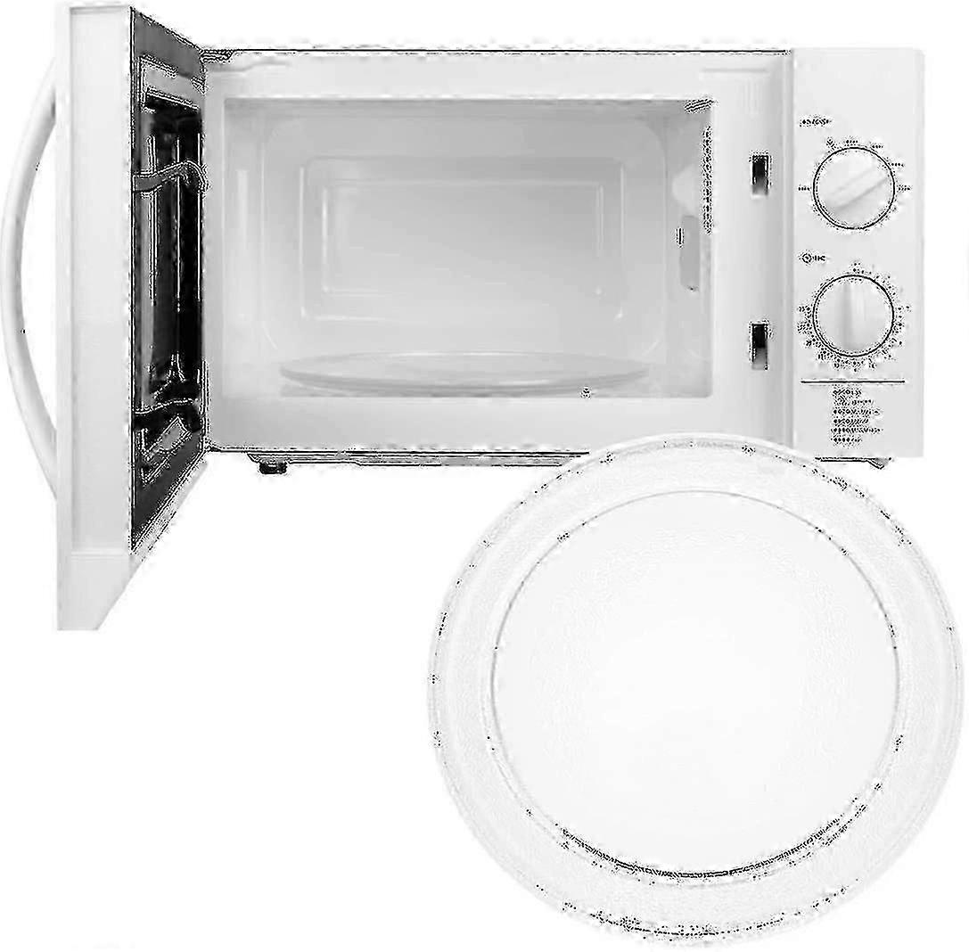 Prato de vidro plano para micro-ondas de 24,5 cm (9,6 polegadas) com base plana, substituto para prato giratório.