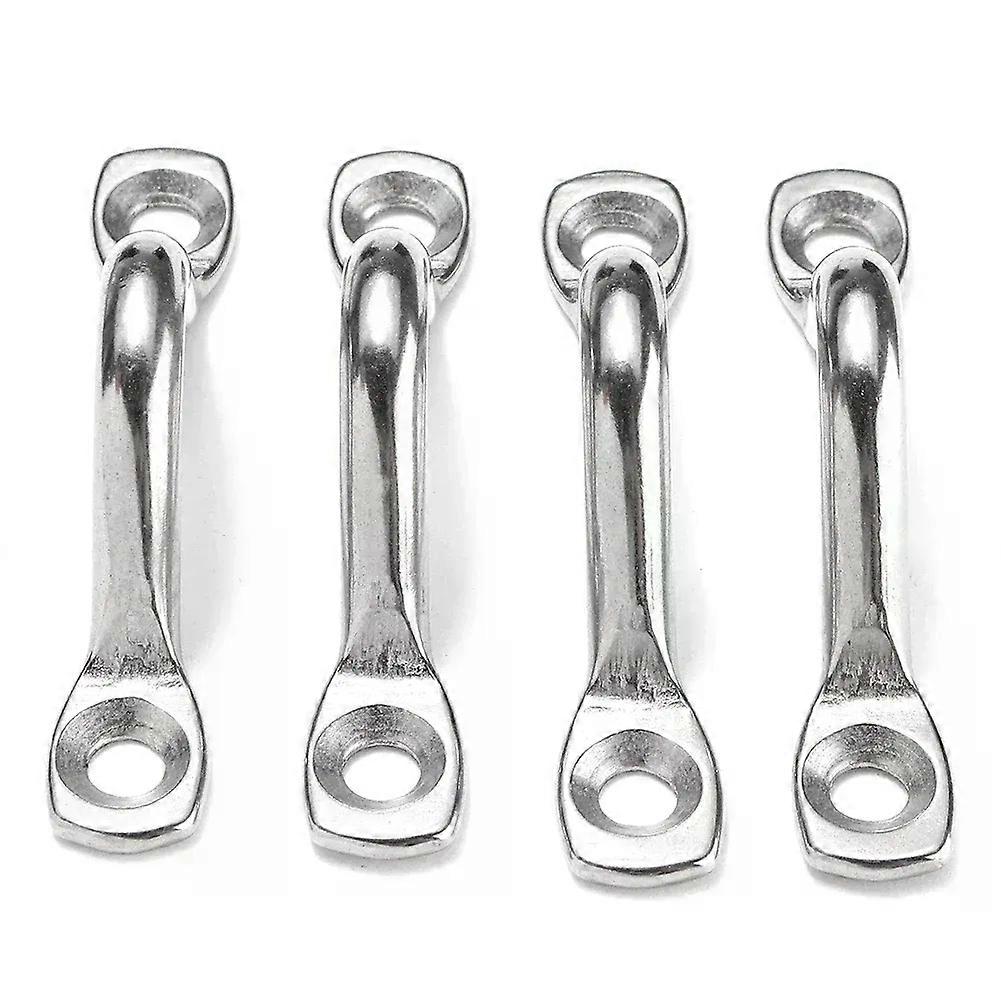 4Pcs Edelstahl Draht Eye Strap Boot Marine Tie Down Fender Haken Canopy Camel Bows Die Yacht U-förmiger Sattel Kleiner Griff