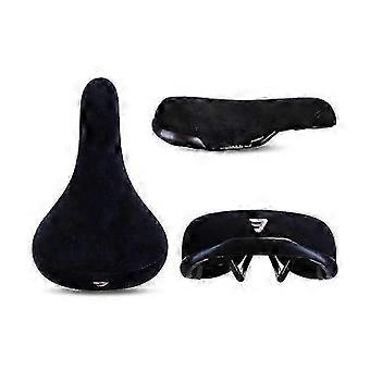 Selle de vélo en flanelle gaufrée avec logo noir avec rail de 8 mm, idéale pour le wheelie