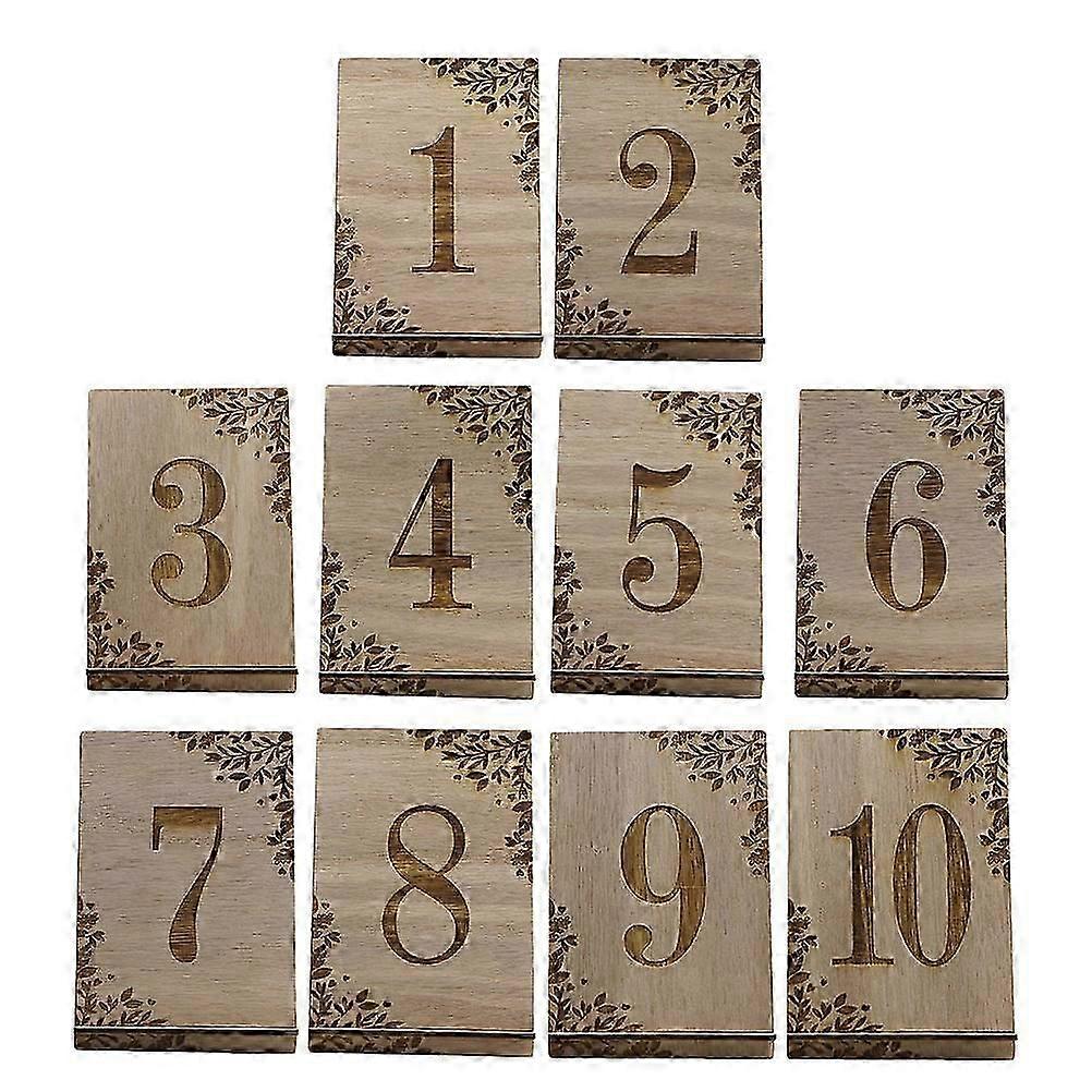 Wooden Rustic Table Numbers compatible with Wedding Reception 50Pcs Set