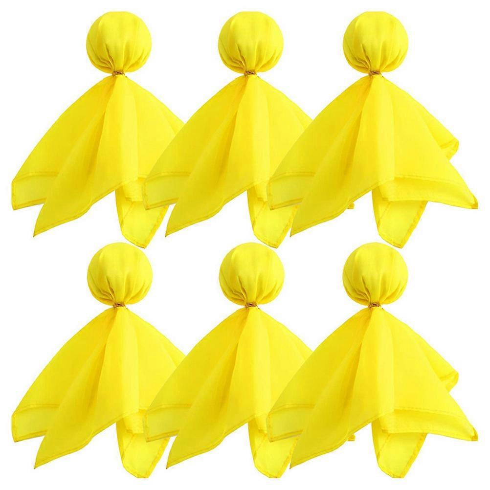 Professional Penalty Flags Soccer Game Accessory Yellow 20x3x3cm Rectangular Shape for Referees 6Pcs