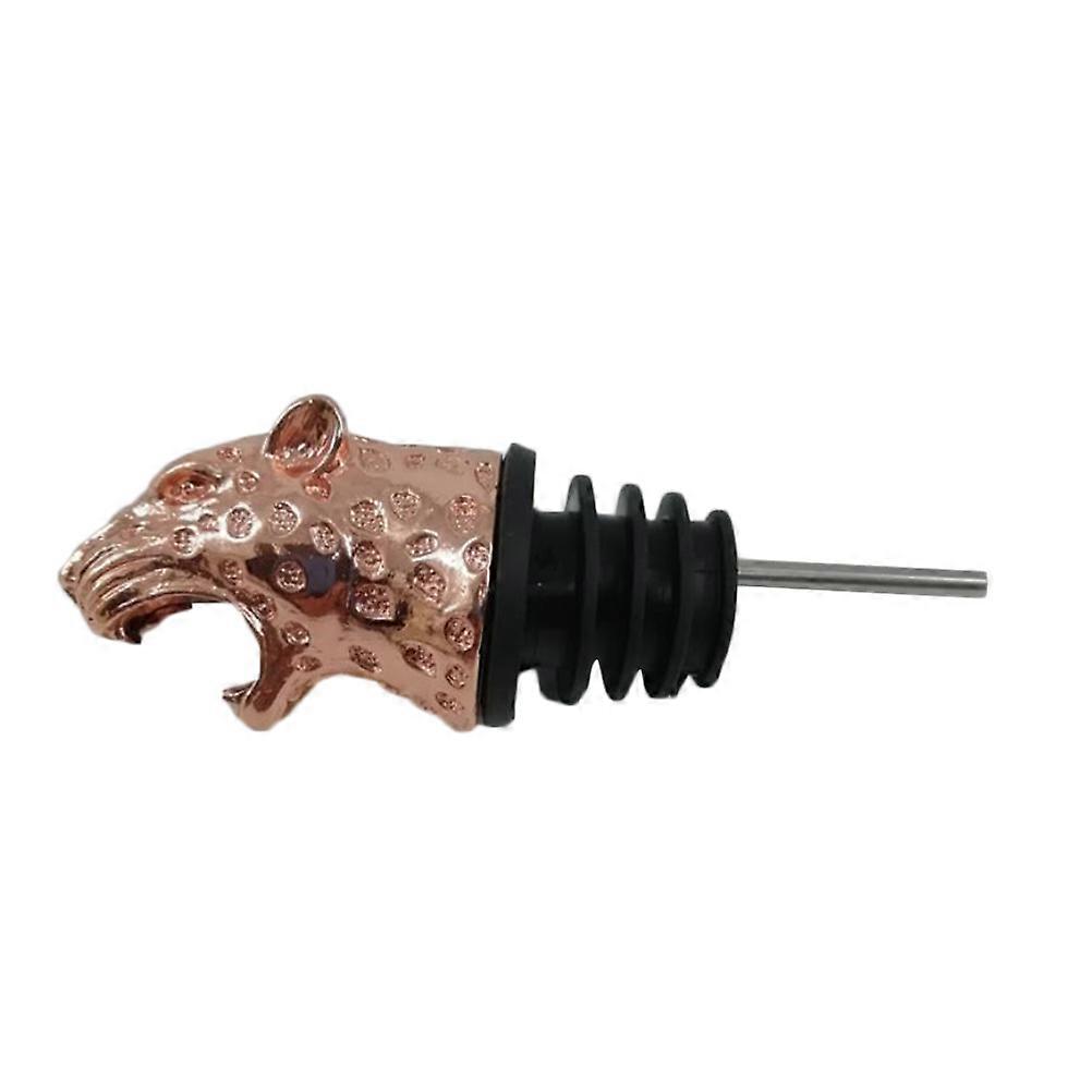 Multi Color Alloy Leopard Head Pourer for Bottles