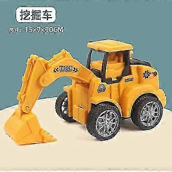 Inertia Simulation Engineering Car Press Type Excavator Bulldozer Toy Vehicle Diecast Model for Children 2025