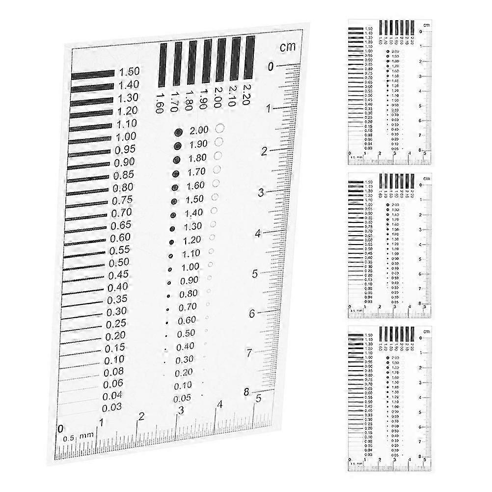 Precision Ruler High-Precision Flaw Detection for Crack Width Measurement 12Pcs