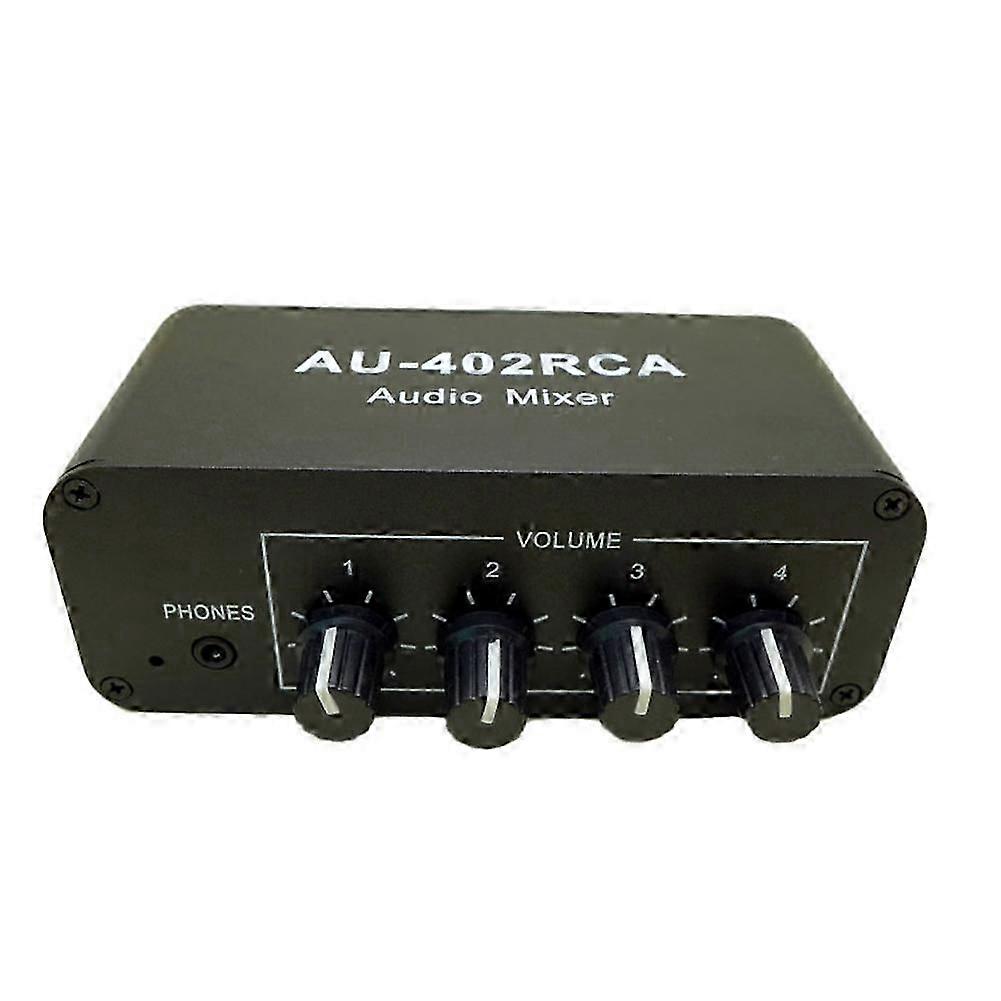 Multi-Source RCA Mixer 4 Input 2 Output Audio Switch Switcher Control