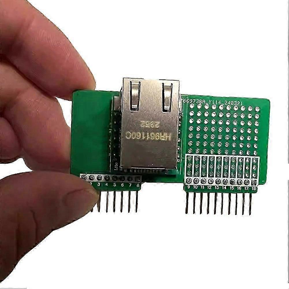 Flipper Zero Ethernet module network test device with DIY perforated board for custom projects