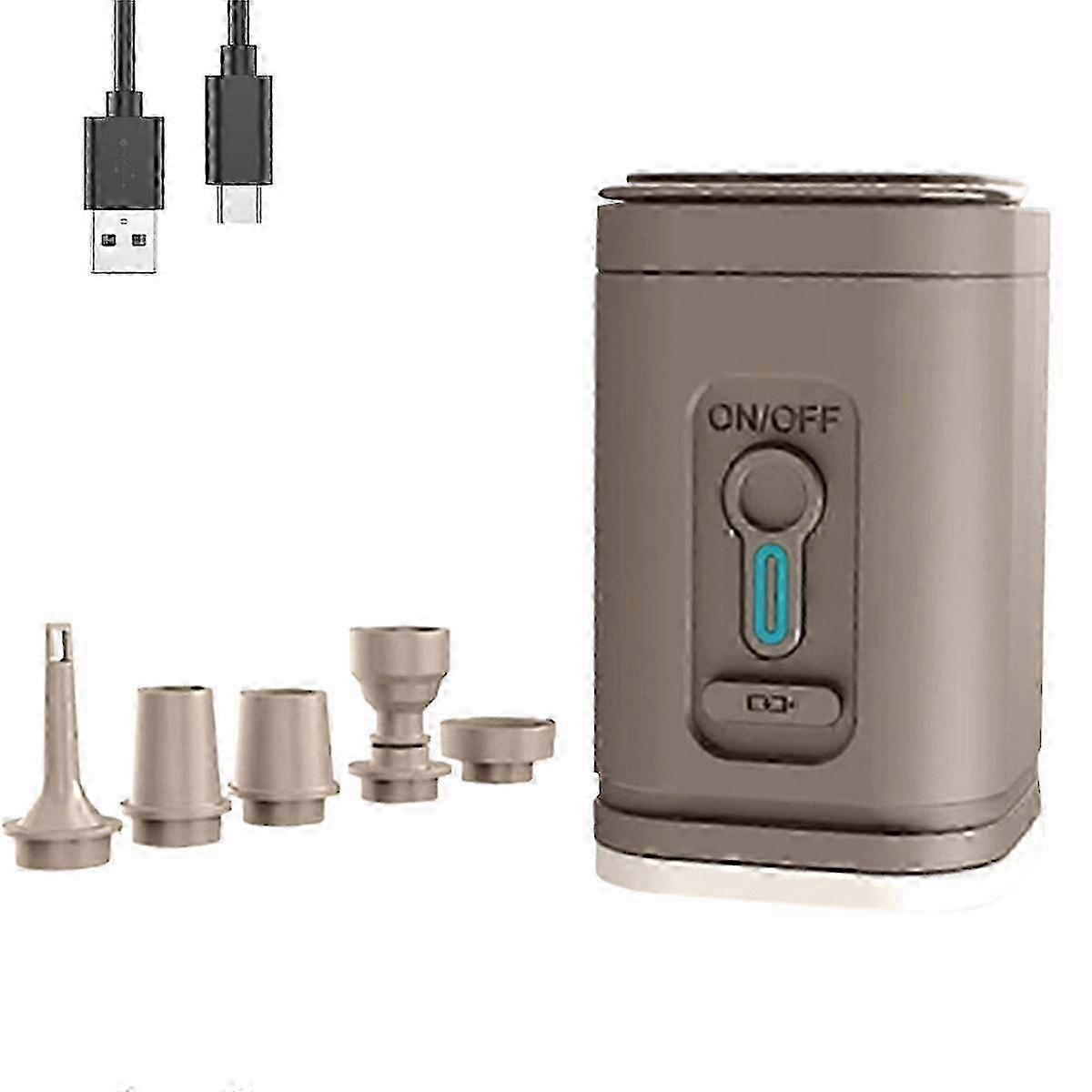 USB charging air compressor for quick tire inflation