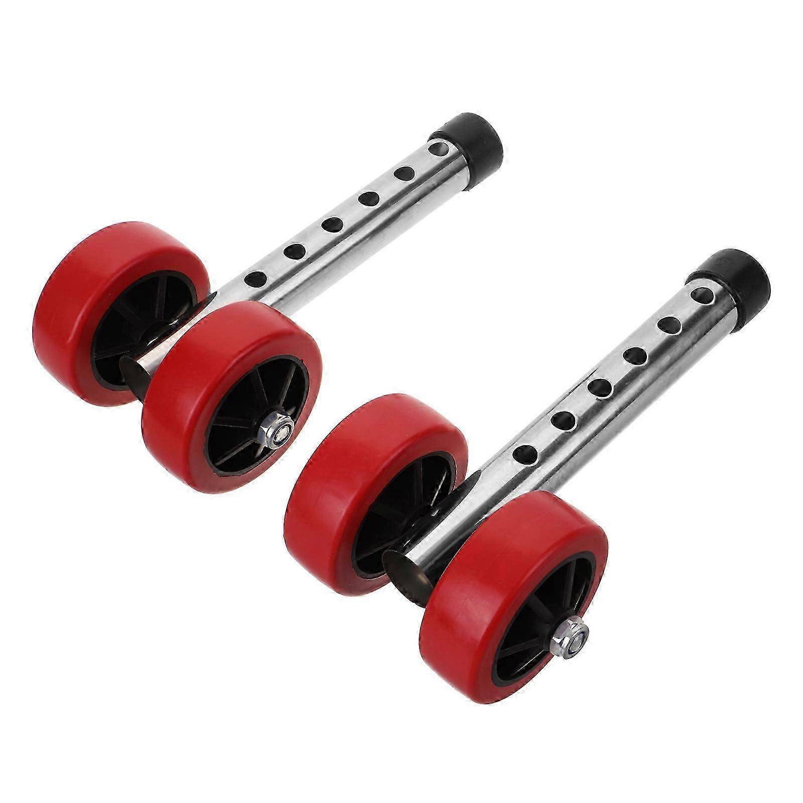 Front Wheel for Walker Replacement 1Pair with Rubber and Stainless Steel