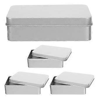 4pcs Tin Box Dice Boxes With Foams Liner Iron Dice Cases Dice Storage Holders