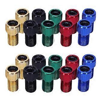20pcs Presta To Schrader Valve Adapter Converter Multicolor Bicycle Bike Tire Tube