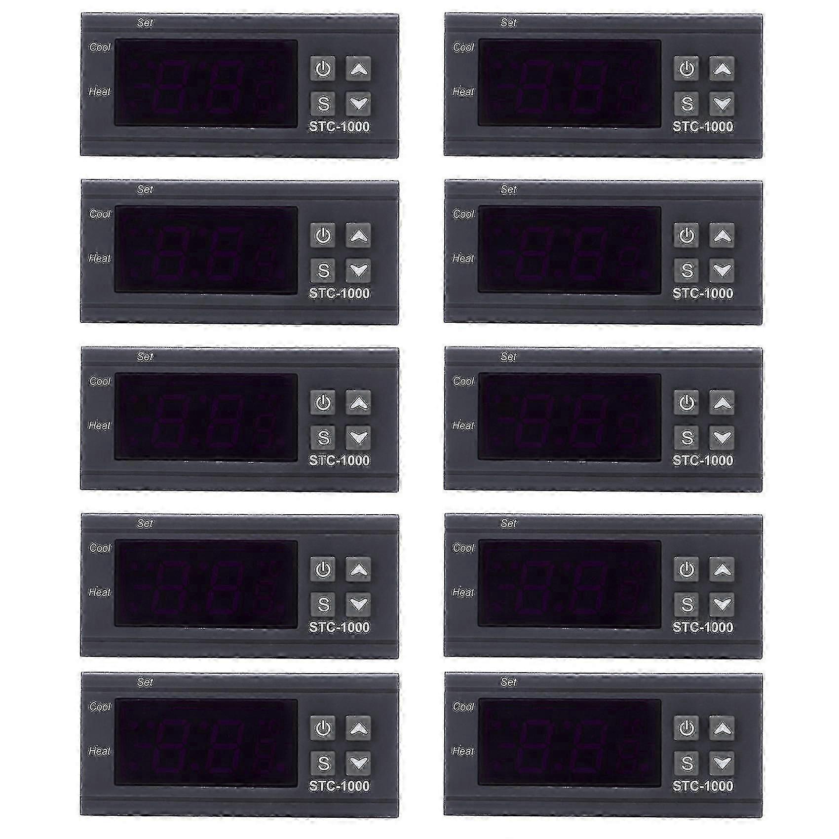 10x 220v Digital Stc-1000 Temperature Controller Thermostat Regulator+sensor Probe