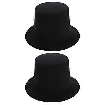 2stk Mini dukketoppe Hatte Rekvisitter DIY Hat Udsmykninger Dukke kostume tilbehør