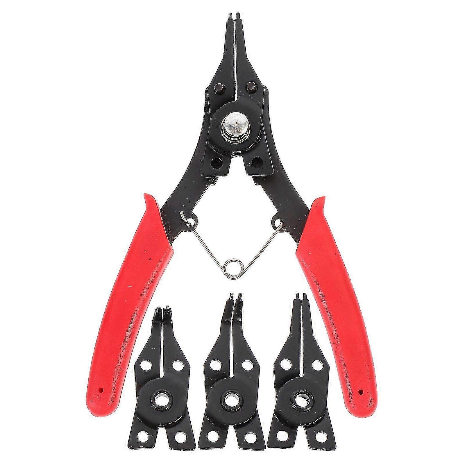 1 Set Multi-functional Snap Ring Plier Tool 4 In 1 Interchangeable Circlip Plier