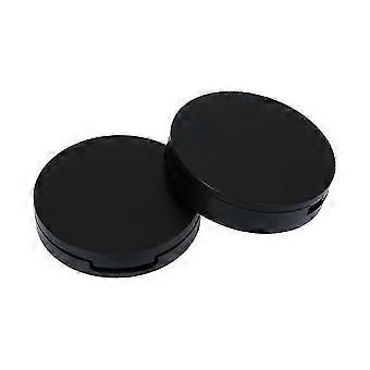 Travel Lotion Containers, 2PCS Black Round Refillable Plastic Empty Bottles with Mirror for Cosmetics Travel