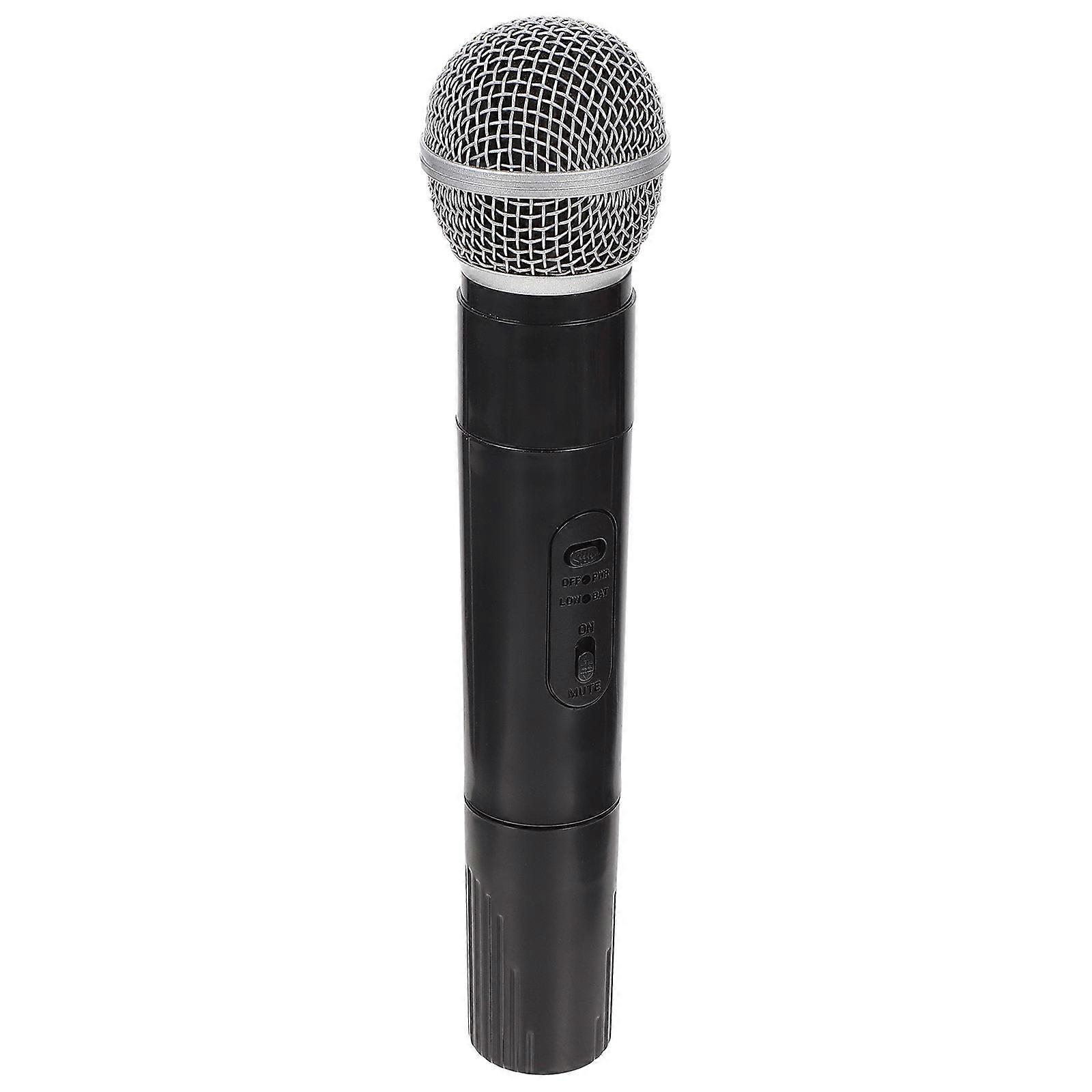 1Pc Microfone Simulado Plástico Microfone Simulado Microfone Falso Plaything Preto
