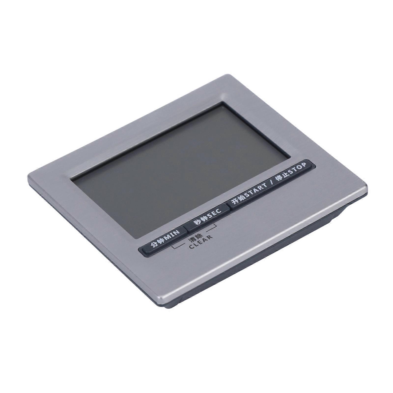 Big LCD Display Screen Digital Visual Magnetic Timer For Kitchen Baking Study Exercise Count Down Clock Easy To Read  Silver