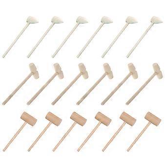 Mini Crab Hammers for Knocking Use 24Pcs Kids Portable Wooden Toys