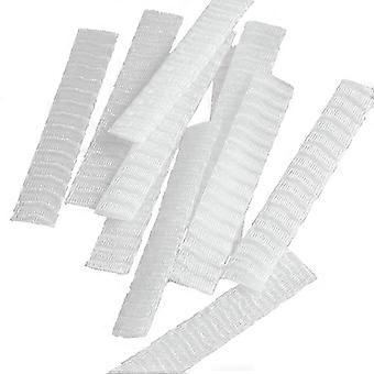 100Pcs 11x1cm Makeup Brushes Protective Covers PE Plastic Brushes Net Makeup Brushes Sleeves White