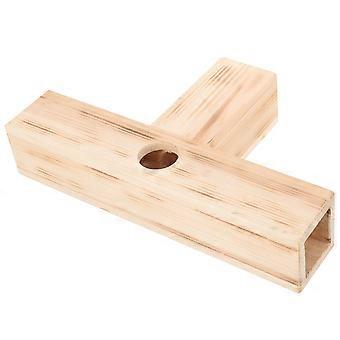 Hamster Hideout Wooden Tunnel Toy T Tunnel for Pet Training