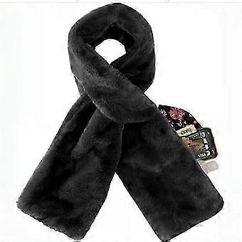 Cachecol com bolso oculto em malha macia e bolso interno seguro, acessório de inverno unissex para viagens e deslocamentos diários - Vermelho