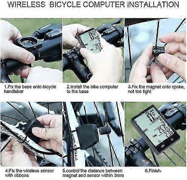 Bike Computer Automatic Speedometer Waterproof Night Light Cycling Odometer