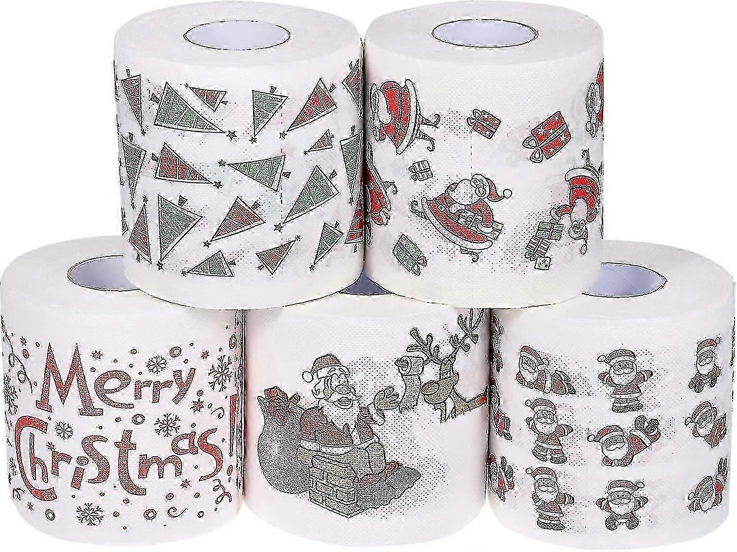 5 rollen kerst toiletpapier
