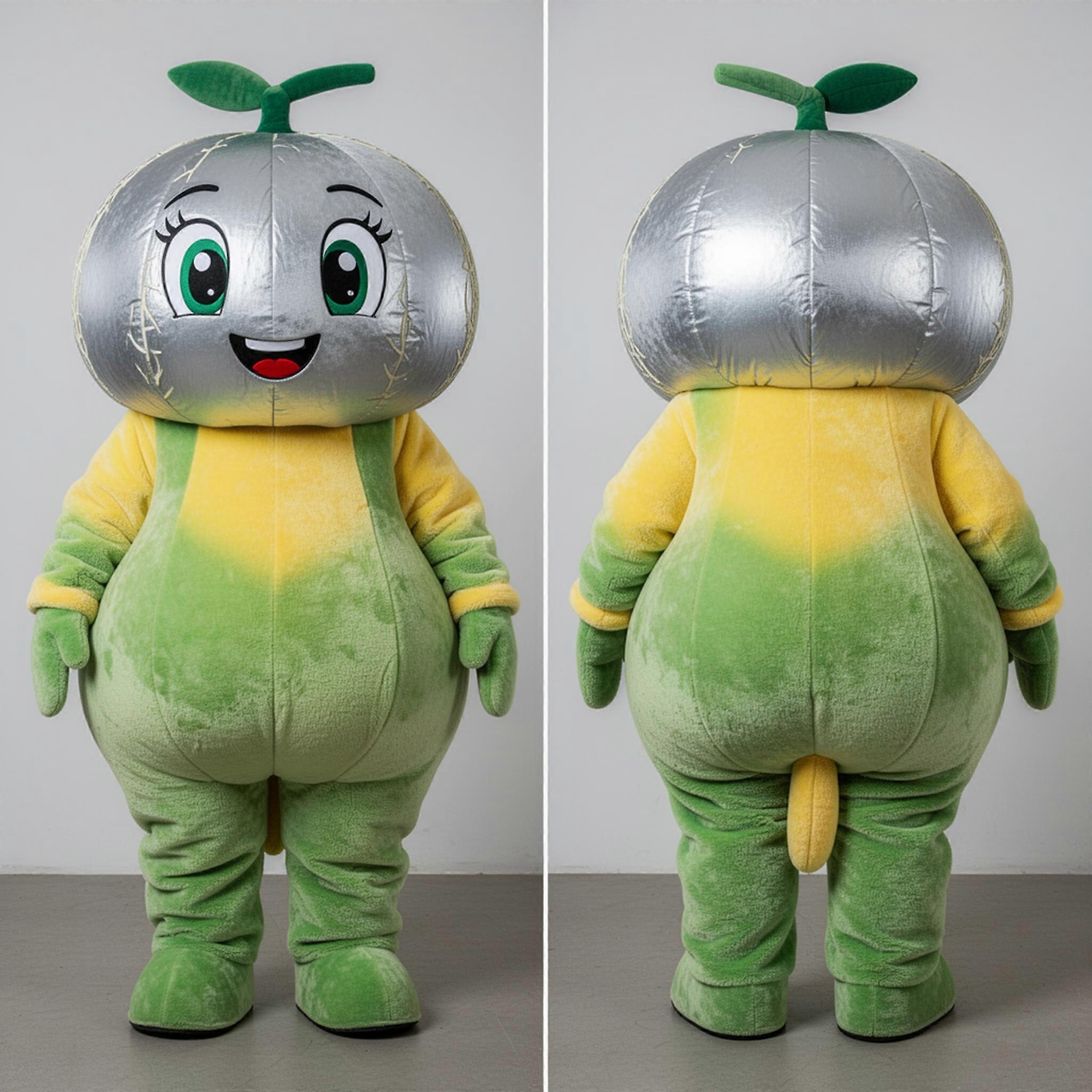 MASTICOT Silver Gleamed Cartoon Melon Mascot