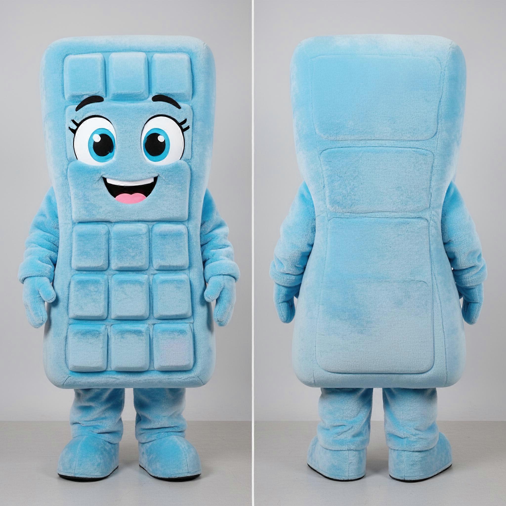 MASTICOT Sky Blue Rounded Chocolate Bar Mascot