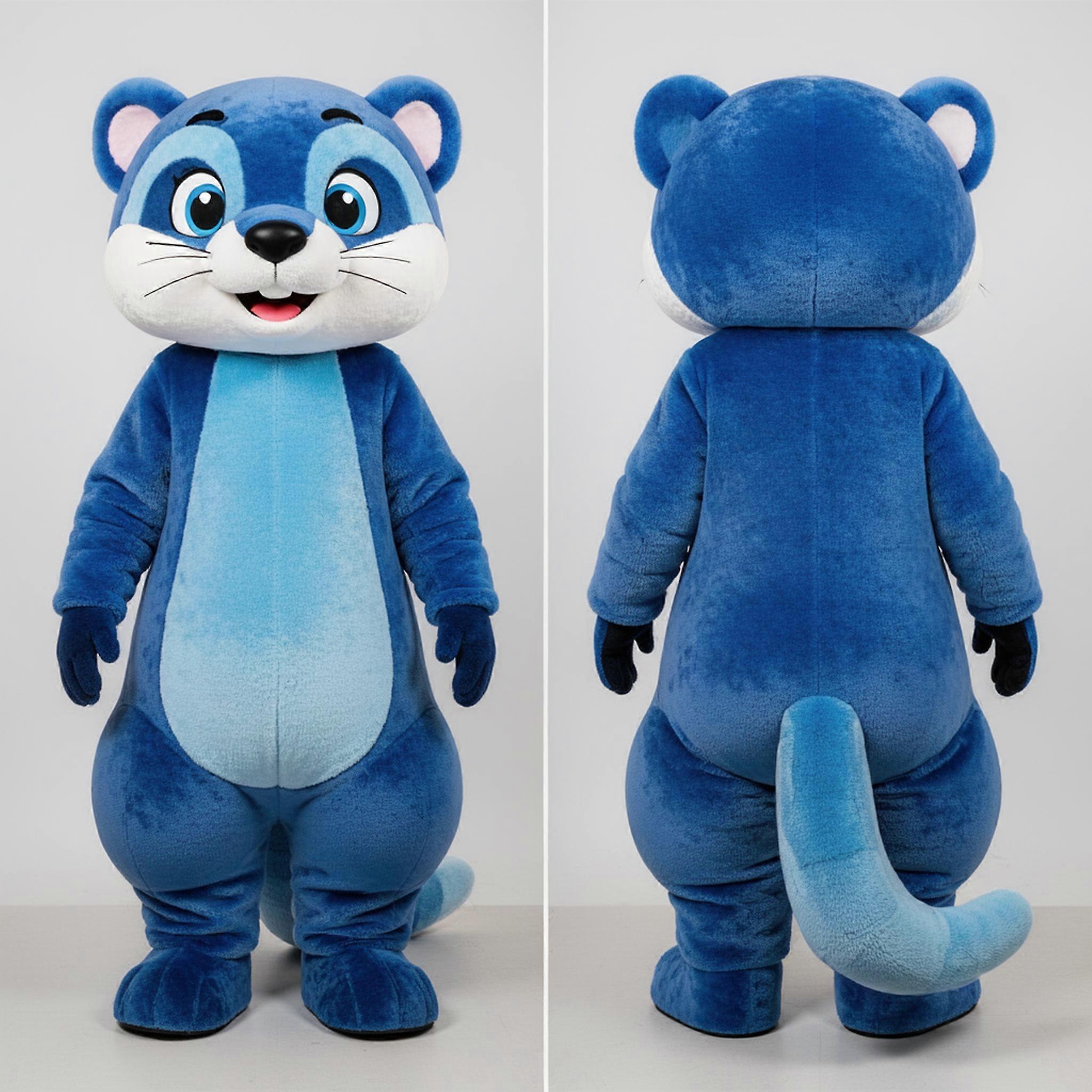 MASTICOT Azure Cartoon Ferret Mascot