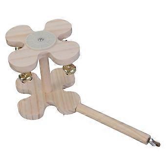 Acessórios para gaiola de pássaro Parrot Perch Toy para calopsitas Periquitos com 360 sinos interativos rotativos e agradáveis