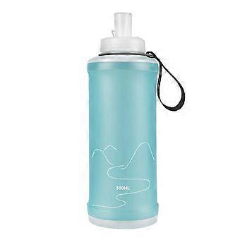 Zachte drinkflessen met afgedekte tuit voor trailrunning, outdoor drinkflessen voor fietstochten en dagelijks gebruik, lichtblauw