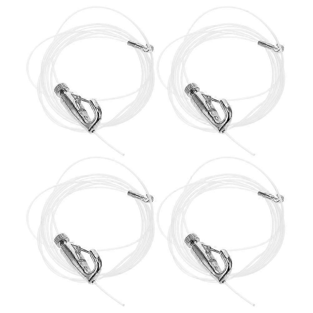 4 Sets Adjustable Picture Hanging Wire System With Rope And Rail Hooks For Art Frames Hook Guide Kit