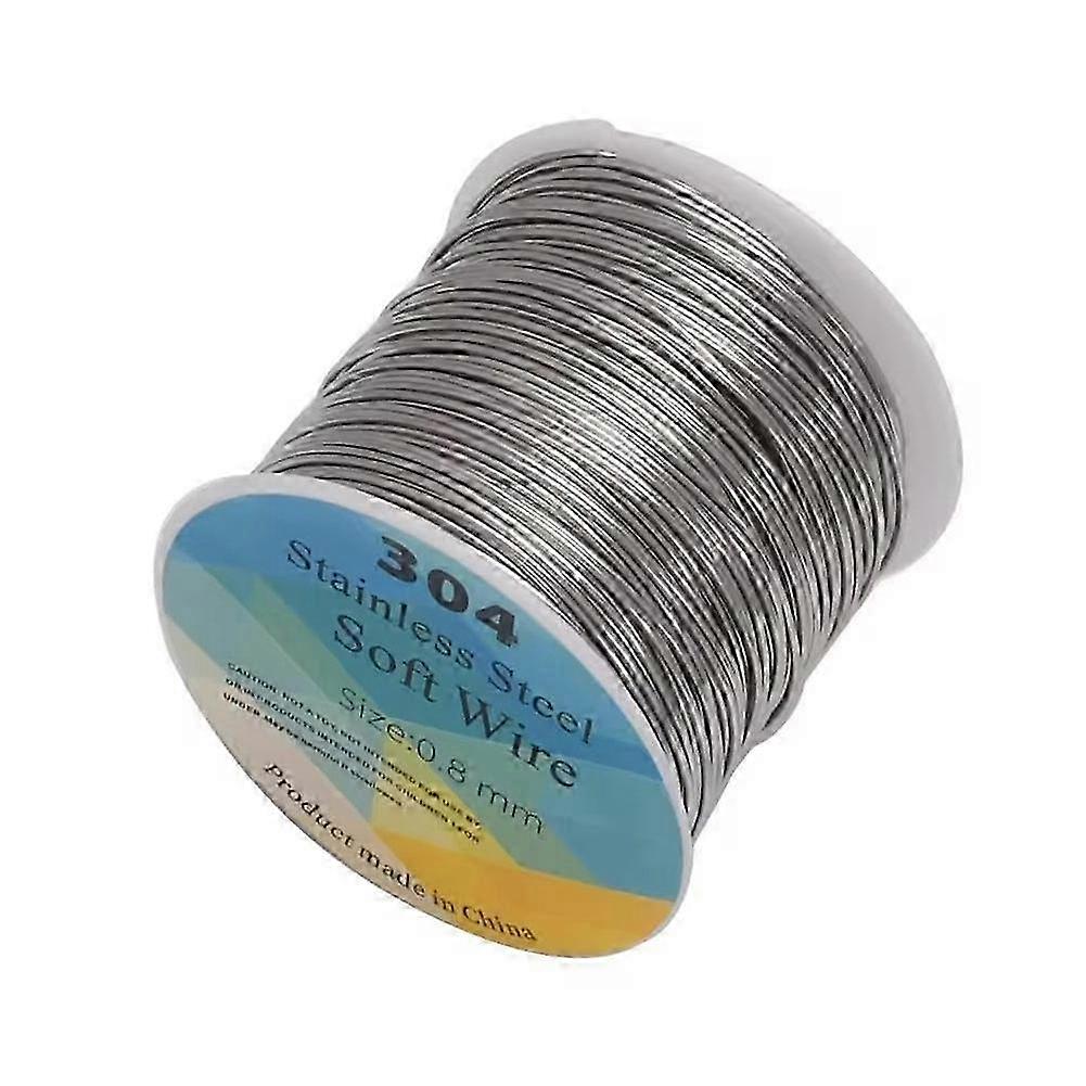Fil de laiton inoxydable 304, souple, calibre 26 (0,5 mm), cordon métallique pour la création de bijoux, l'art de l'enroulement et les travaux manuels. Bobine de 100 mètres.