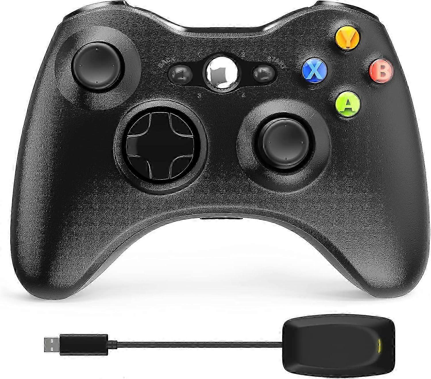 Xbox 360 wireless controller, 2.4GHz dual vibration Xbox 360 game controller, remote game controller with receiver