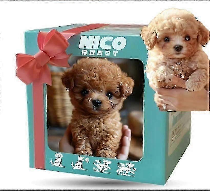 Nouveau chien robot IA pour adultes Nicoo, chiot robot réaliste avec fonctions de marche, d'aboiement et de remuement de queue. Animal de compagnie interactif_FzCp2