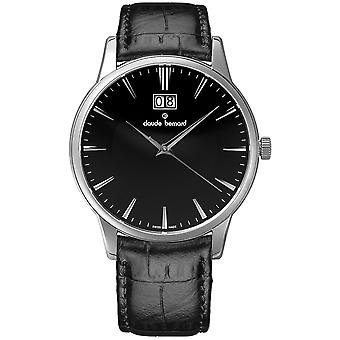 Claude bernard sophisticated classics watch for Unisex Analog Swiss Quartz with Cowskin Bracelet 63003 3 NIN