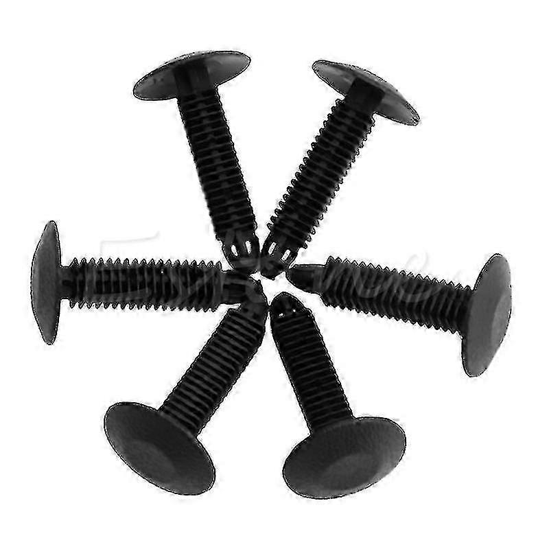Black Plastic Push Rivets 7mm Fit
