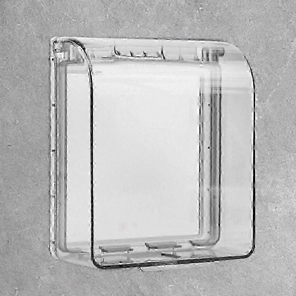 Protective Socket Cover with Adhesive Plastic Wall Switch Guard for Electric Plug Safety