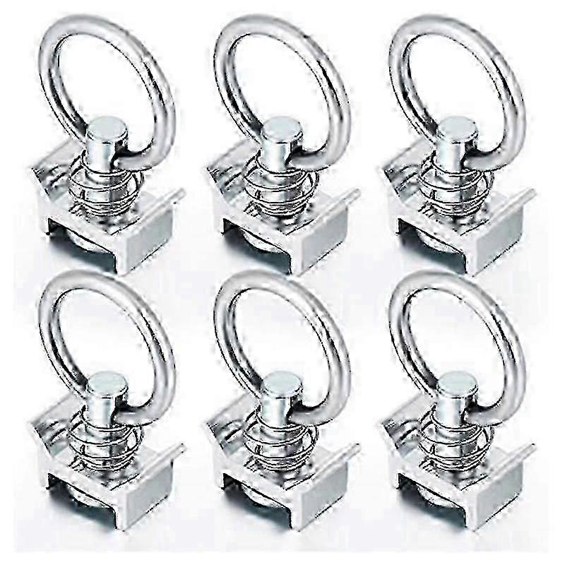 1/6/10/16PCS L-Track Quick Hook Spring Bolt With Round Ring Trailer Fixing Ring
