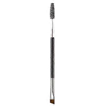 Dual-Ended Slanted Eyebrow Brush with Spoolie for Shaping & Blending, 1 Piece