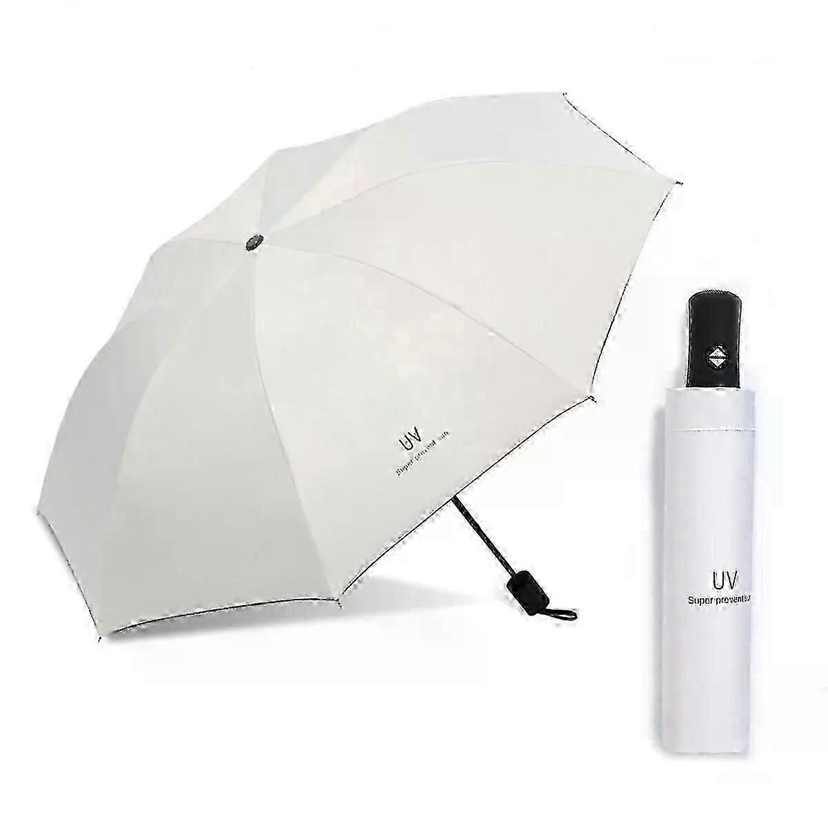 8-Rib Auto Close Compact Rain Sun Umbrella