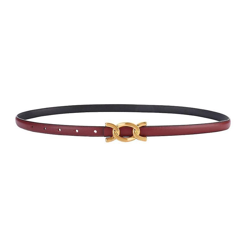 Women Belts First Layer Cowhide Thin Belt Female Ornament With Dress Belt Smooth Buckle All-match Small Belt