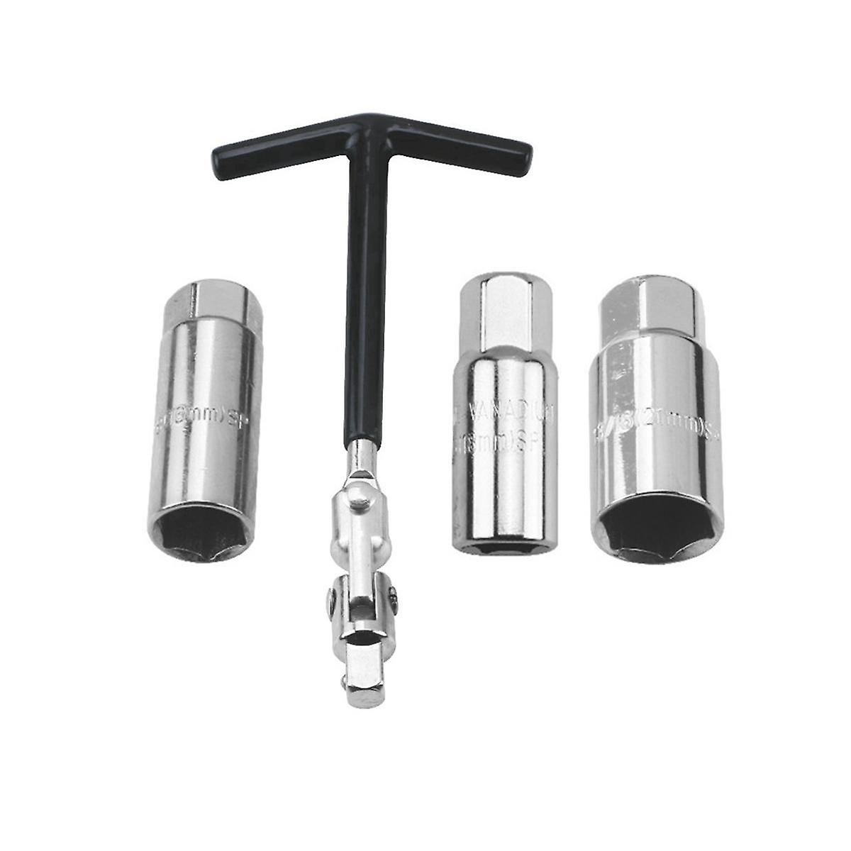 Car Motorcycle Repairing Tool Kit Plug Removal Tool Socket Wrench 16Mm /18Mm/21MmT-Handle Wrench