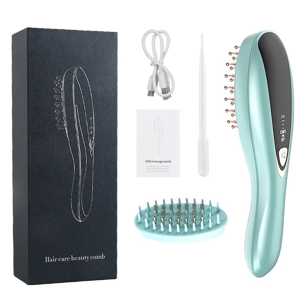 Rf Ems Hair Growth Massage Comb Hair Regrowth Vibration Laser Therapy Anti Hair Loss Device With Applicator Brushes