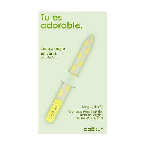 Yellow glass nail file 1 unit