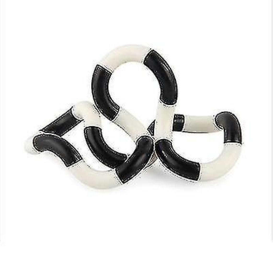 Fidget Strain Relief, Roller Twist Dinger Discompression Ring Ventwhite/black