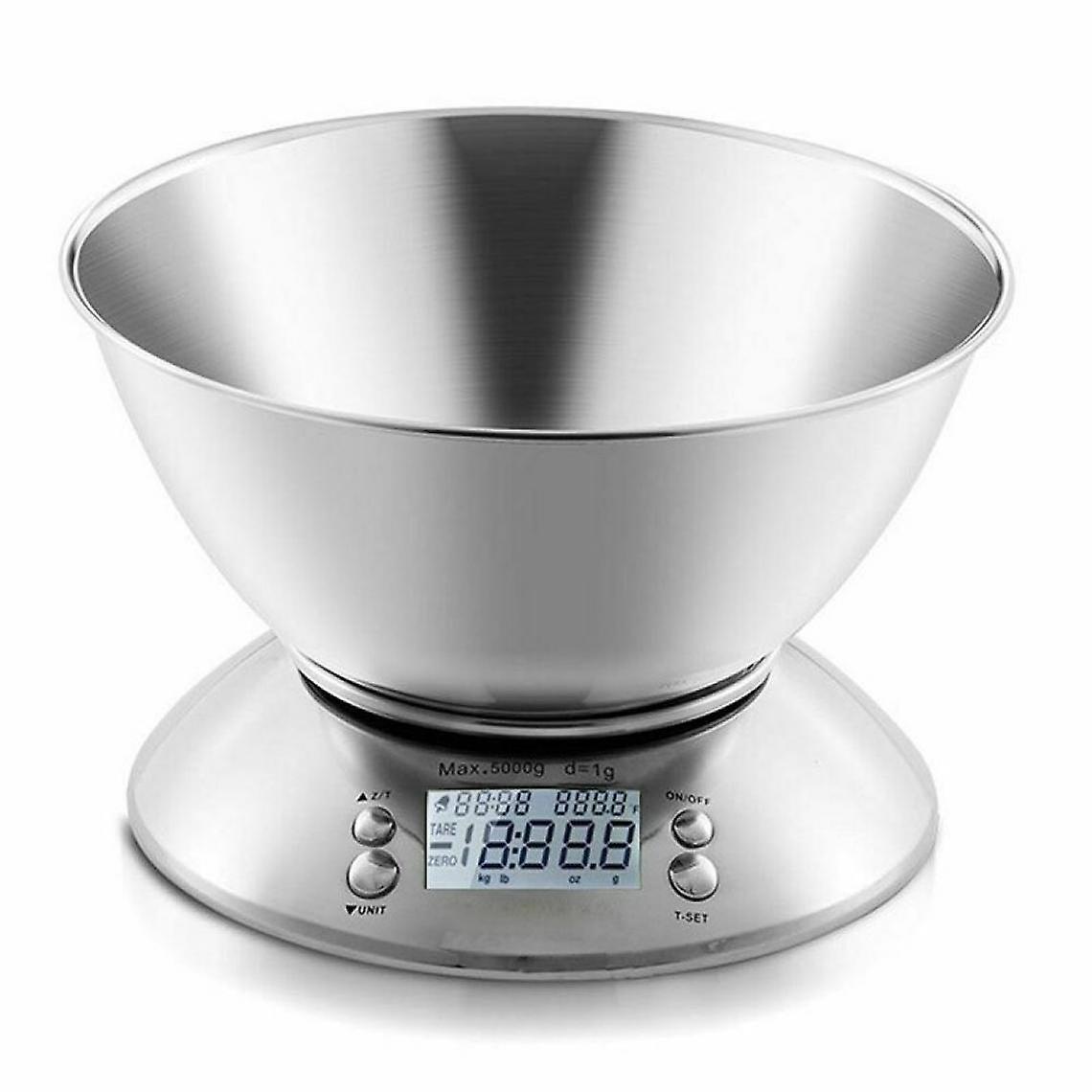 Kitchen Scale Electronic Scale Kitchen Food Scale Precision Digital Scale With Bowl Cooking Tool(silver)