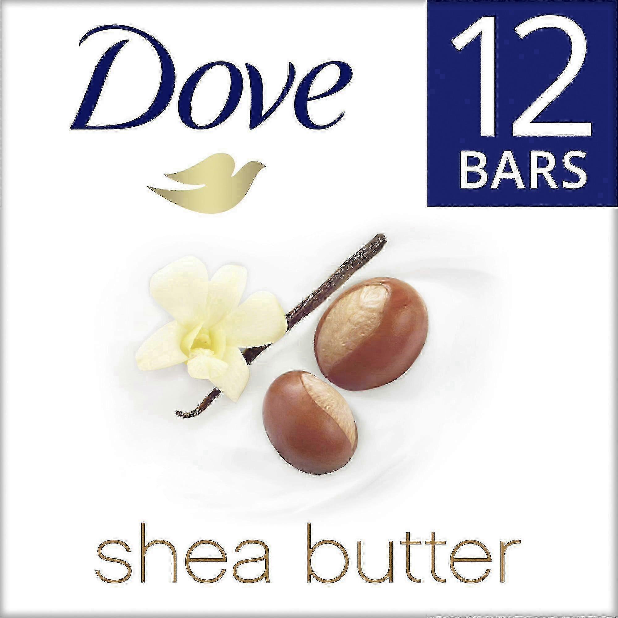 Dove Beauty Bar Pack, Gentle Skin Cleanser With Shea Butter, 12 Ea