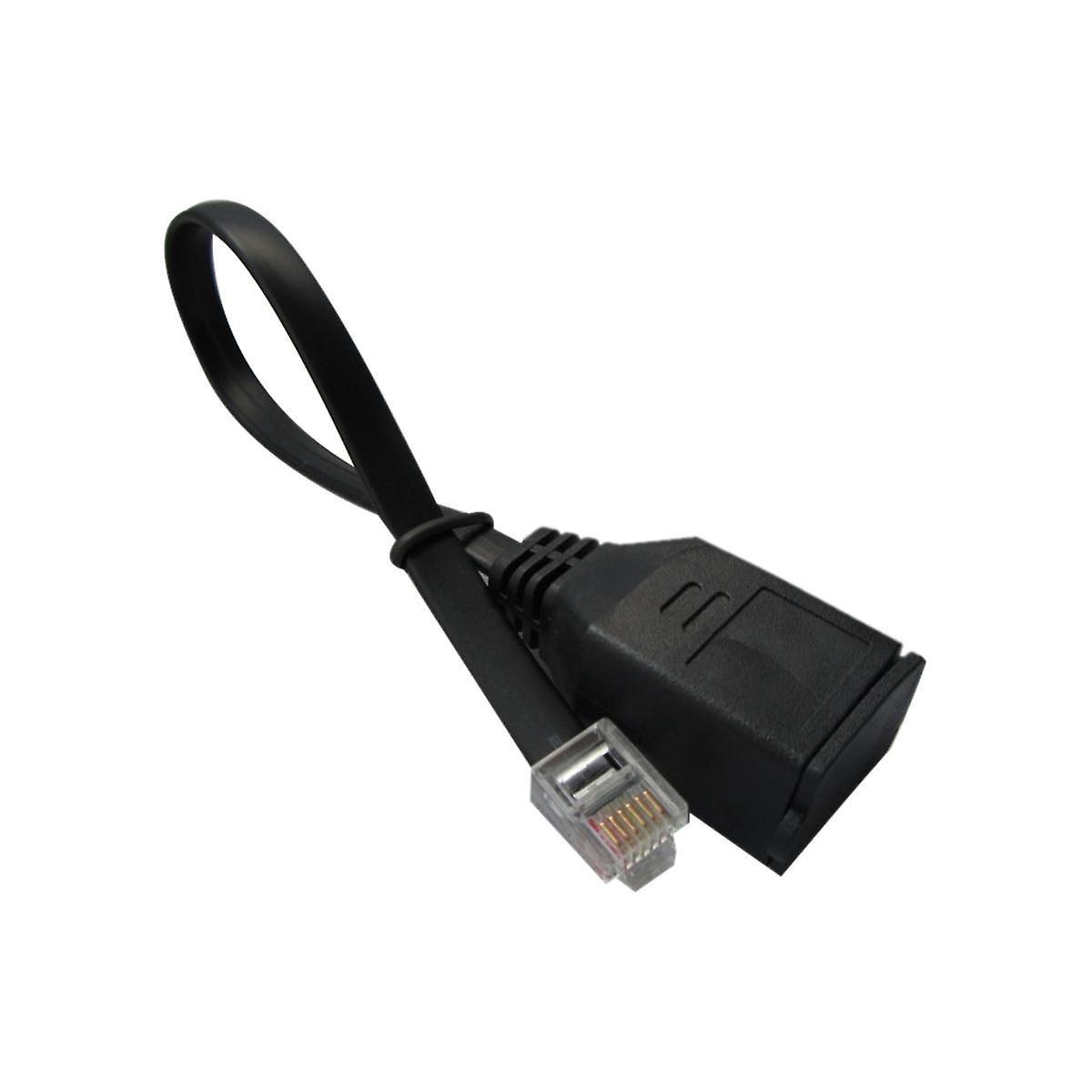 Cabo de extensão telefônica RJ11 6P6C 6P6C macho para fêmea com capa protetora contra poeira para acessórios telefônicos