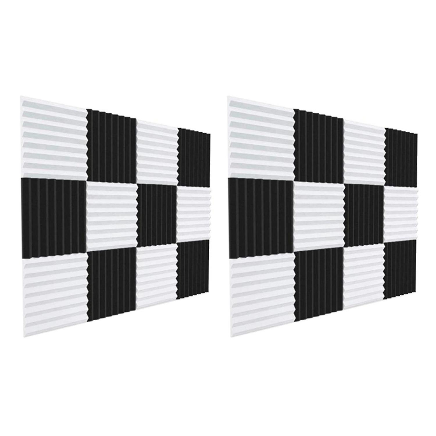 24 Pcs Acoustic Foam Board,sound Insulation Sound Wedges Sound Insulation Pad,for Studio Ceiling Ga